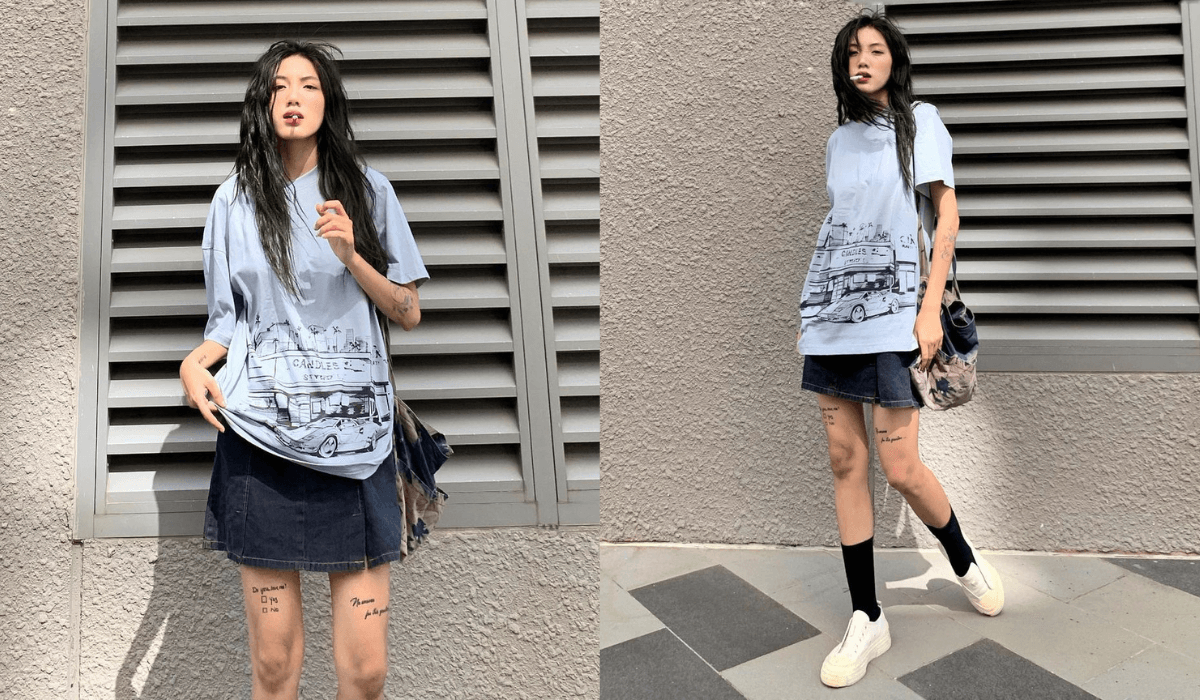 6 cách mix & match áo thun oversize nữ đẹp và chất nhất