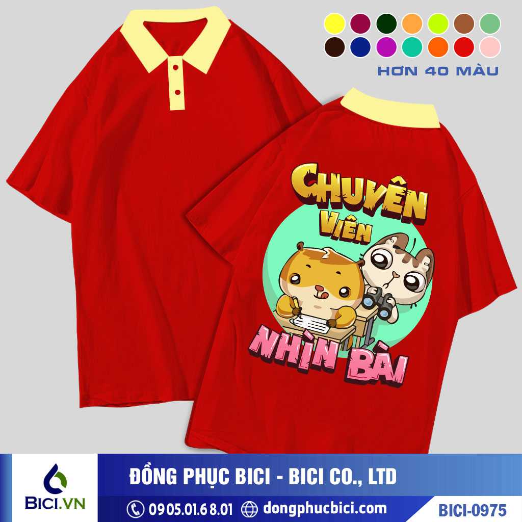 BICI-0975 - Áo Lớp Chuyên Viên Nhìn Bài Cực Hài Hước