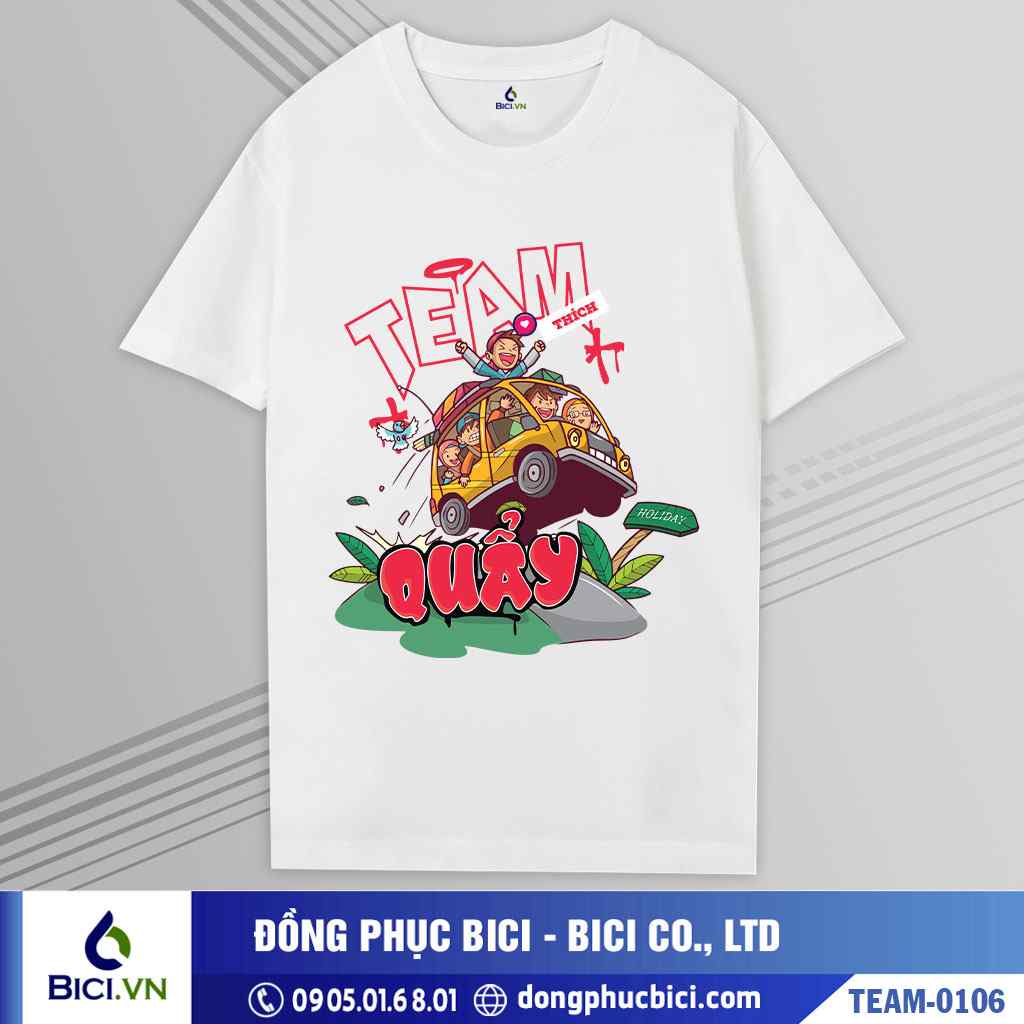 TEAM-0106 - Áo nhóm Team Quẩy họa tiết trẻ trung
