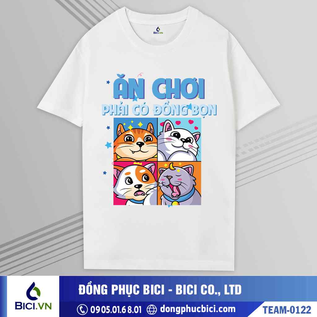 TEAM-0122 - Áo nhóm Ăn chơi có đồng bọn họa tiết cực đẹp