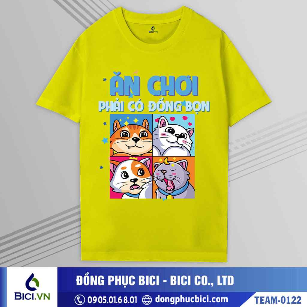 TEAM-0122 - Áo nhóm Ăn chơi có đồng bọn họa tiết cực đẹp