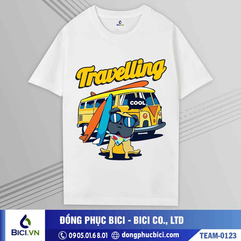 TEAM-0123 - Áo nhóm Travelling với họa tiết bắt mắt