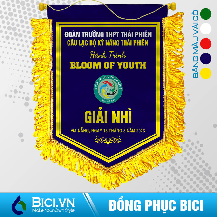Cờ lưu niệm câu lạc bộ màu Xanh Bích Cờ lưu niệm câu lạc bộ màu Xanh Bích