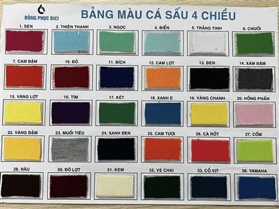 Bảng Màu Vải Cá Sấu May Đồng Phục Tại BiCi